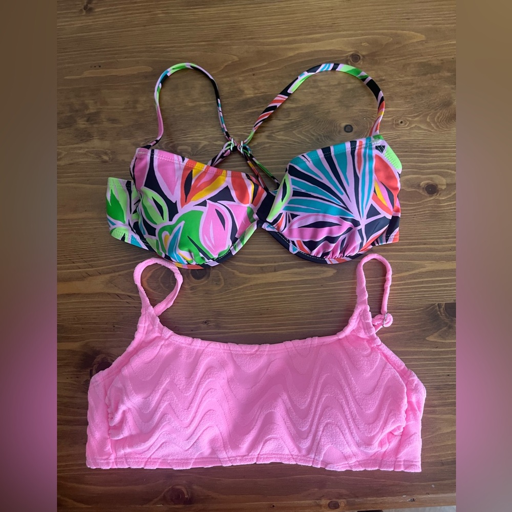 two wild fable size small bikini tops